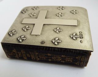 Lovely Rare Antique 1905 Sterling Silver Fronted Book The Imitation Of Christ