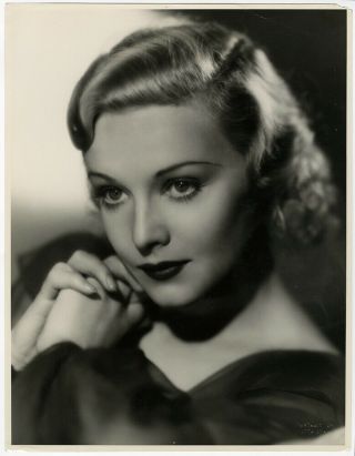 English Beauty Madeleine Carroll 1930s Large Format Otto Dyar Vintage Photograph
