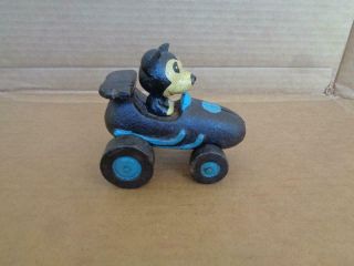 CAST IRON MICKEY MOUSE RACE CAR TOY WITH MICKEY DRIVING A SPORTS CAR 5