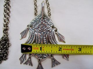 Kalevala Koru Sterling Silver Eagle Pendant/Necklace - Finland - 5