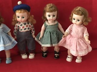 5 Vintage Madame Alexander Kins BKW Dolls.  Adorable 7