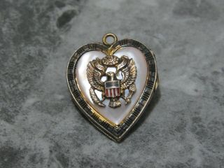 Wwii Ww2 Us Army Silver Locket Engraved & Dated
