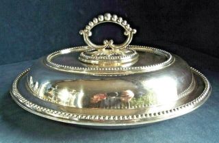 Large 11 " Silver Plated Serving Dish C1910 By Horace Woodward