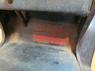 Rare BUDDY L 1920 ' S Pressed Steel Toy Truck With Label 3