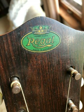 VINTAGE REGAL ACOUSTIC GUITAR made in Chicago,  USA 12