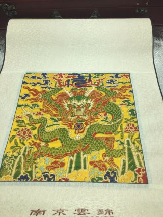 Antique Ching Dynasty Silk Embroidery Dragon Panel 3