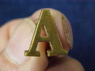 Orig Ww2 Metal Shoulder Title " A " Made In England