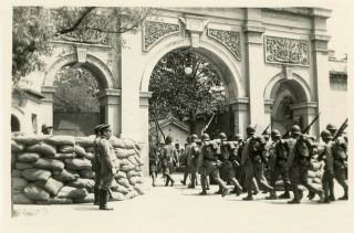 4th “china” Marine Division - 1937 Sino - Japanese War: Troops Marching In Peiping