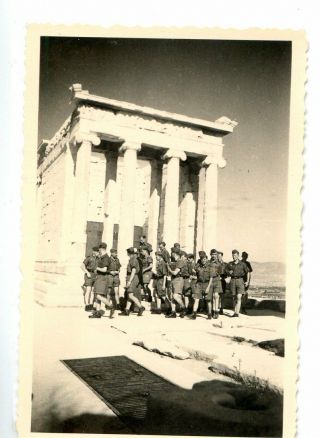 German Photo Soldiers In Summer Uniform In Greece ? Wwii 671