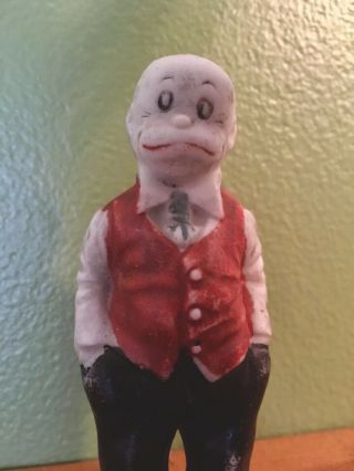 Vintage Marked Jiggs Bisque Figurine Comic Character Doll 4 ” 1930s