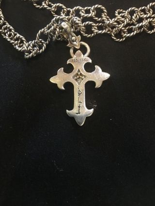 Ann King Sterling Silver & 18k Gold Cross Necklace 6