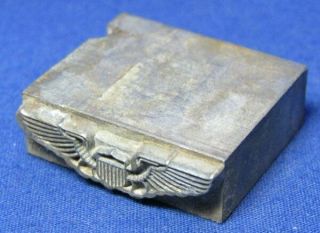 Wwii Army Air Forces Pilot Wings Printing Block