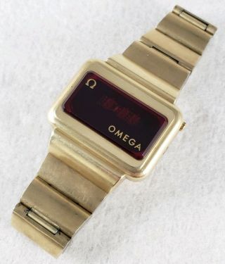 Vintage 1970s Omega Constellation TC Time Computer Gold Plate LED Watch AS FOUND 2