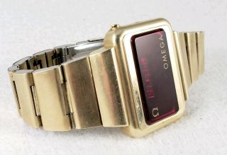 Vintage 1970s Omega Constellation TC Time Computer Gold Plate LED Watch AS FOUND 7