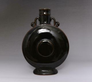 Rare Antique Chinese Porcelain Black Glaze Vase Kangxi Marked