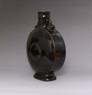 Rare Antique Chinese Porcelain Black Glaze Vase KangXi Marked 3