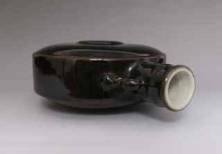 Rare Antique Chinese Porcelain Black Glaze Vase KangXi Marked 5