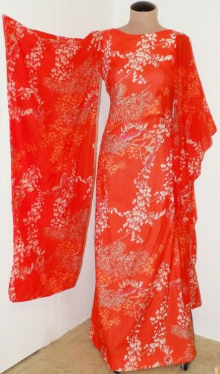 3276 Vintage 60’s Elsie Krassas Hawaiian Kimono Sz.  6 So Romantic