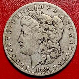 1889 Cc Silver Morgan Dollar S$1 Coin | Very Rare | Key Date Fine,