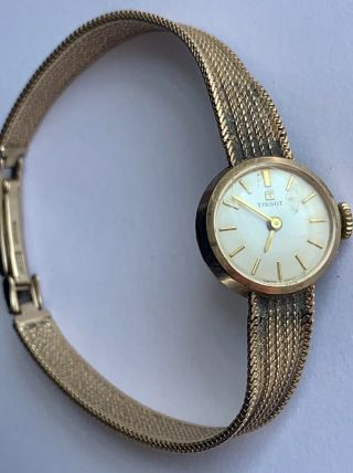 Vintage Ladies 9ct Gold Tissot Watch - 18 Grams