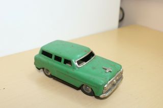 Vintage Tin Toy Friction Station Wagon Car - Japan