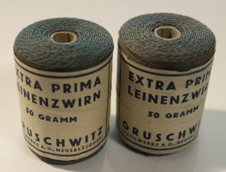 Orig.  German Ww 2 - 1 Roll Of Uniform Sewing Thread - Feldgrau / Fielgrey Color