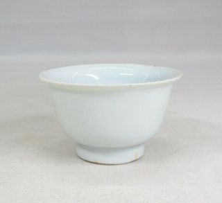 H271: Chinese cup of old white porcelain with appropriate tone and signature 3