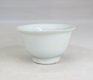 H271: Chinese cup of old white porcelain with appropriate tone and signature 5
