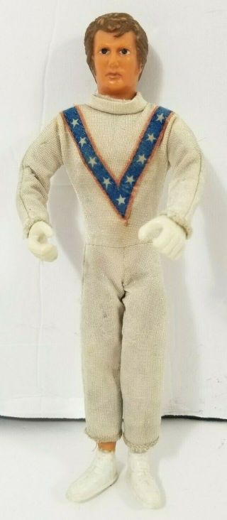 Vintage 1970s Evel Knievel Stunt Cycle Action Figure Toy By Ideal