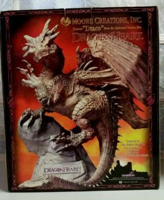Cs Moore Creations Draco Sculpture Dragonheart Painted Statue 563/4000 Rare