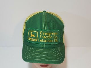 Vtg John Deere Patch Snapback Trucker Hat Cap 70s 80s Louisville Mfg Made In Usa