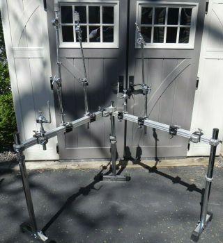 Vintage Pearl Icon Drum Rack Tom Boom Cymbal Holder Mounts & Much More 2 Sided