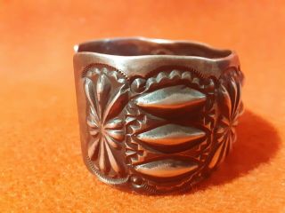 Vintage Navajo Old Pawn Sterling Silver Cuff Bracelet - Emerson Bill 4