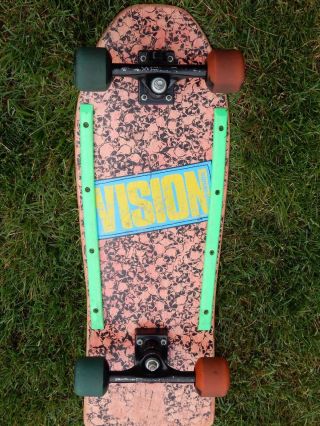 Vision Sports 1986 Vision Punk Skulls Complete Skateboard Deck RARE 2