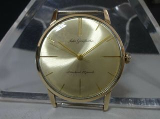Vintage 1960 Seiko Mechanical Watch [seiko Goldfeather] 14kgf Sculpture Indexes