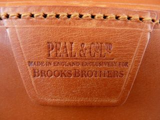 BROOKS BROTHERS PEAL & CO Vintage Briefcase Tan Leather Case Doctors Bag 3