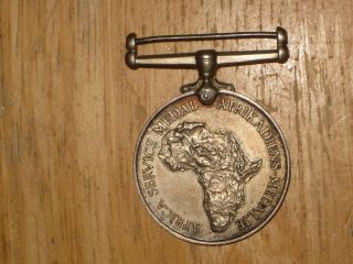 South Africa Service Medal 1939 - 1945 Named To Botha Silver