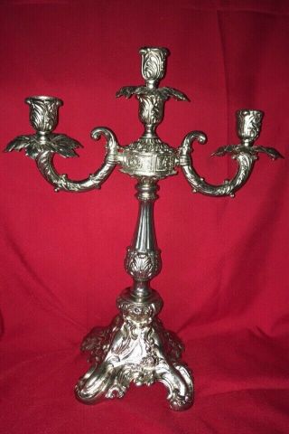 Antique Candelabra 19th Century.  Gim.  833 Dutch Silver.