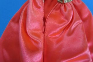 Vtg BARBIE - REGAL RED 3217 Hot Coral Satin & Gold Lame Gown - Rare 4