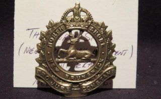 North Shore (brunswick Regiment) Canada Wwii Era Brass Cap Badge