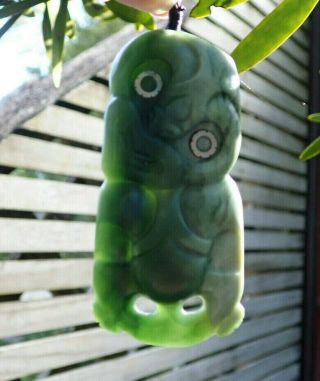 ONE OF KIND NIKI NEPIA RARE NZ POUNAMU GREENSTONE NEPHRITE JADE MAORI HEI TIKI 2