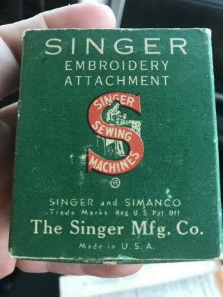 Rare Singer Featherweight Embroidery Attachment Simanco 26538 26524