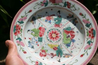 18th Century Antique Chinese Porcelain Hand Painted Picture Plate 3