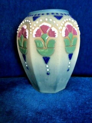 Brush Mccoy Pottery Florastone 6” Vase 1924 077 - Unmarked Deco Rare