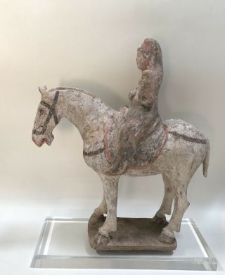Authentic Tang Dynasty Pottery Horse & Rider