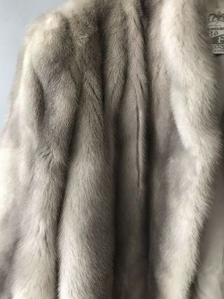 Women ' s Vintage Pelta Furs Gray Brown Mink Coat Jacket 5