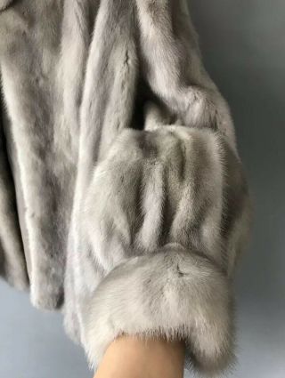 Women ' s Vintage Pelta Furs Gray Brown Mink Coat Jacket 7