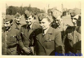 Rare: Female Wehrmacht Helferin Blitzmädel Girls W/ Wehrmacht Troops