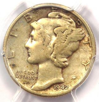 1942/1 - D Mercury Dime 10c - Certified Pcgs Vf30 Cac - Rare Overdate Variety Coin