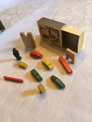 Vintage Juri West German Matchbox Mini Wood Block 1940’s Car Set 3